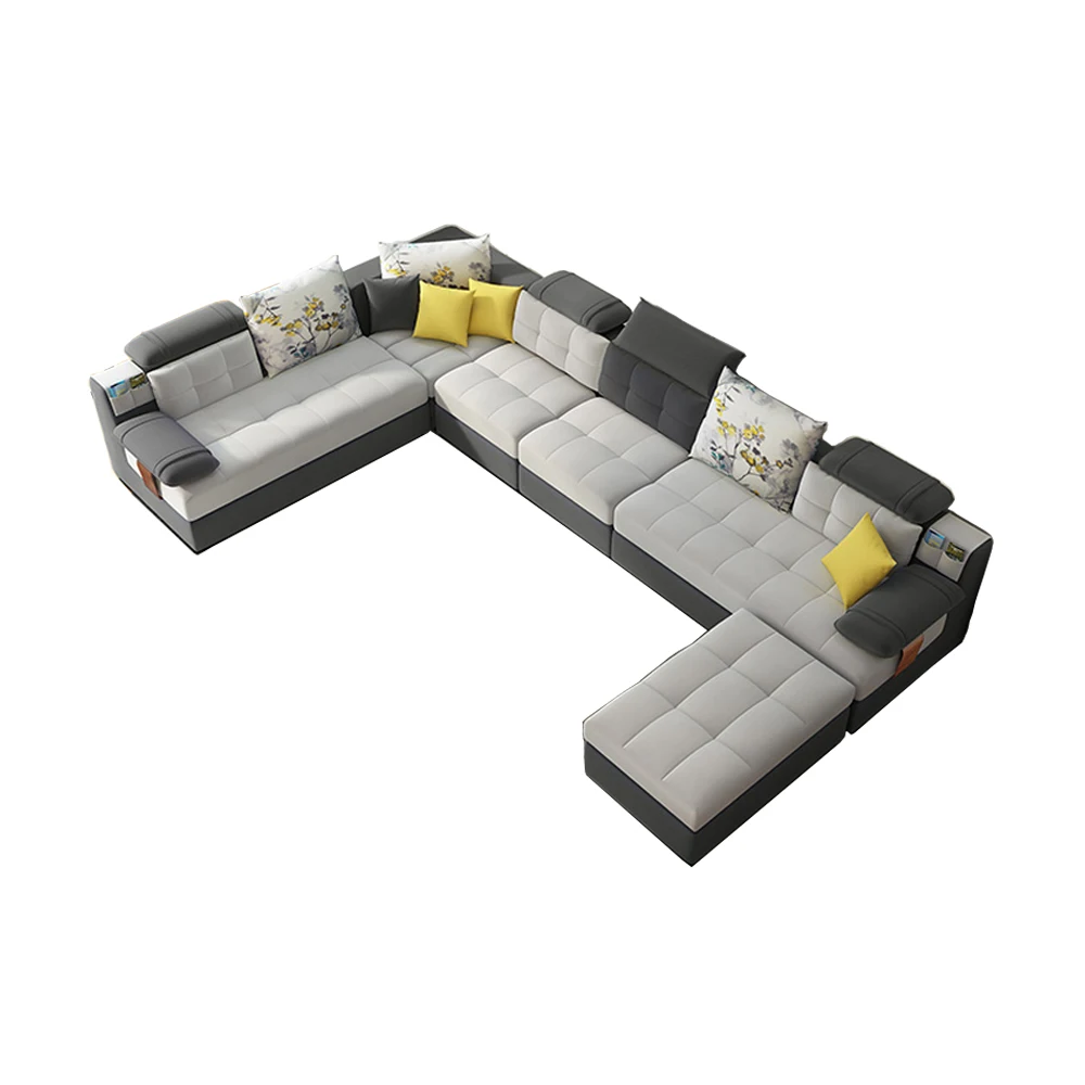 Набор диванов для гостиной U Home Furniture современные секционные диваны из льняной