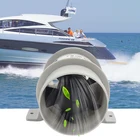 Тихий морской вентилятор 12 В, водостойкий, высокий поток воздуха, диаметр 4 дюйма, устойчивый к коррозии никелированный корпус двигателя, прочный