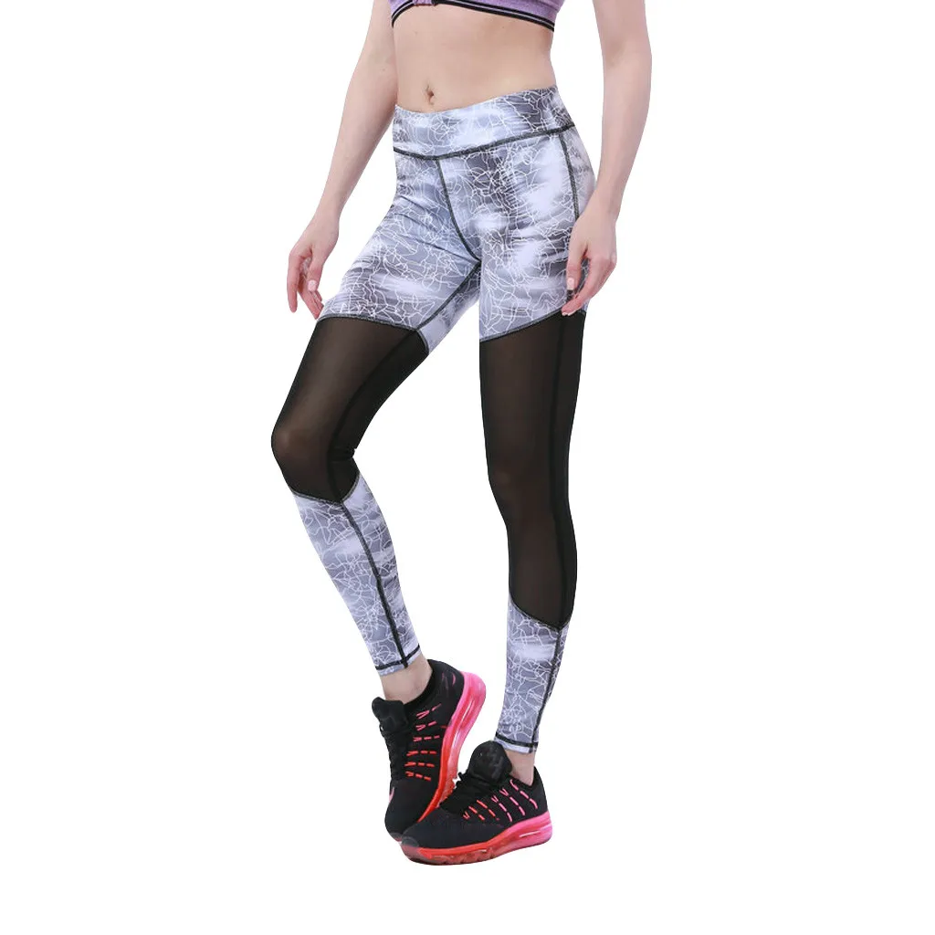 Спортивные Леггинсы для женщин штаны йоги модные спортивные брюки с цифровым