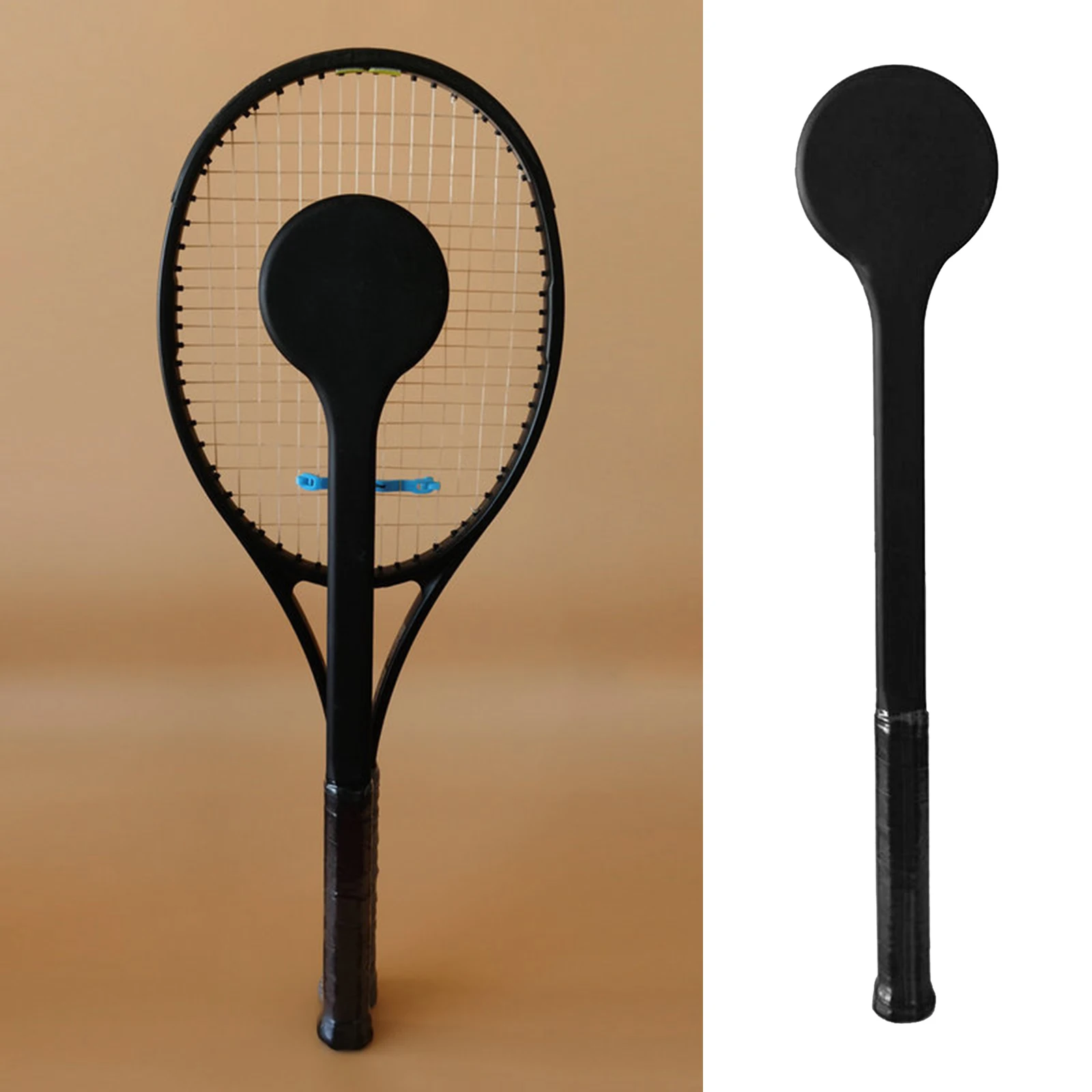 Carbon Fiber Tennis Sweet Spot Racket Spoon Swing Training Racket Accuracy Practice Racket Batting Hitting Equipment