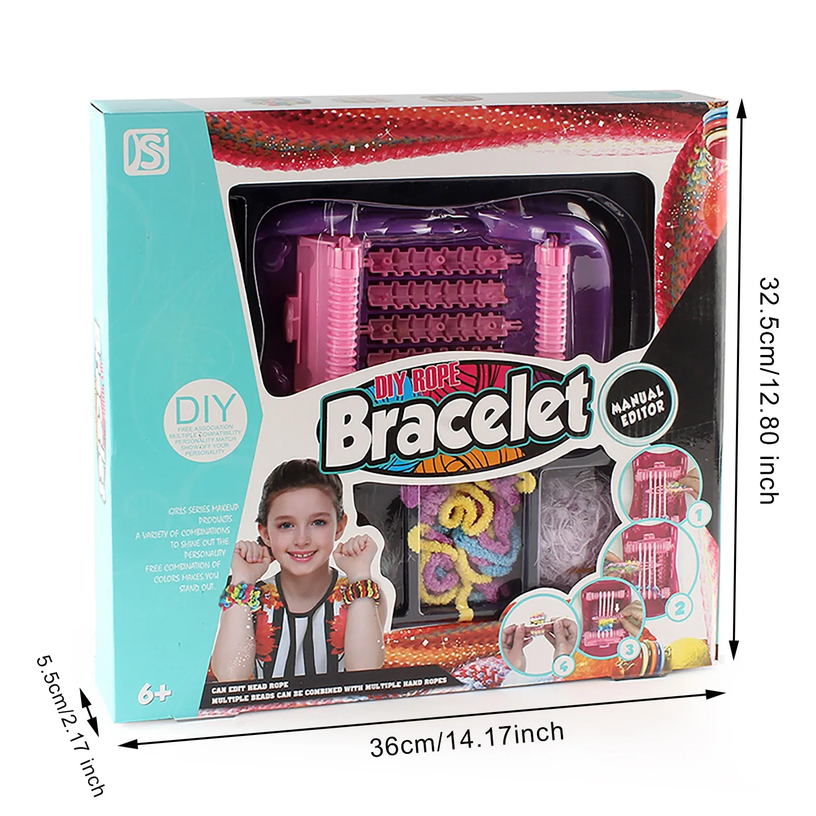 

Kids Headgear Making Knitting Machine Toy DIY Headdress Bracelet Making Machine Braided Hair Suit Girls Dress Up Toy Gift
