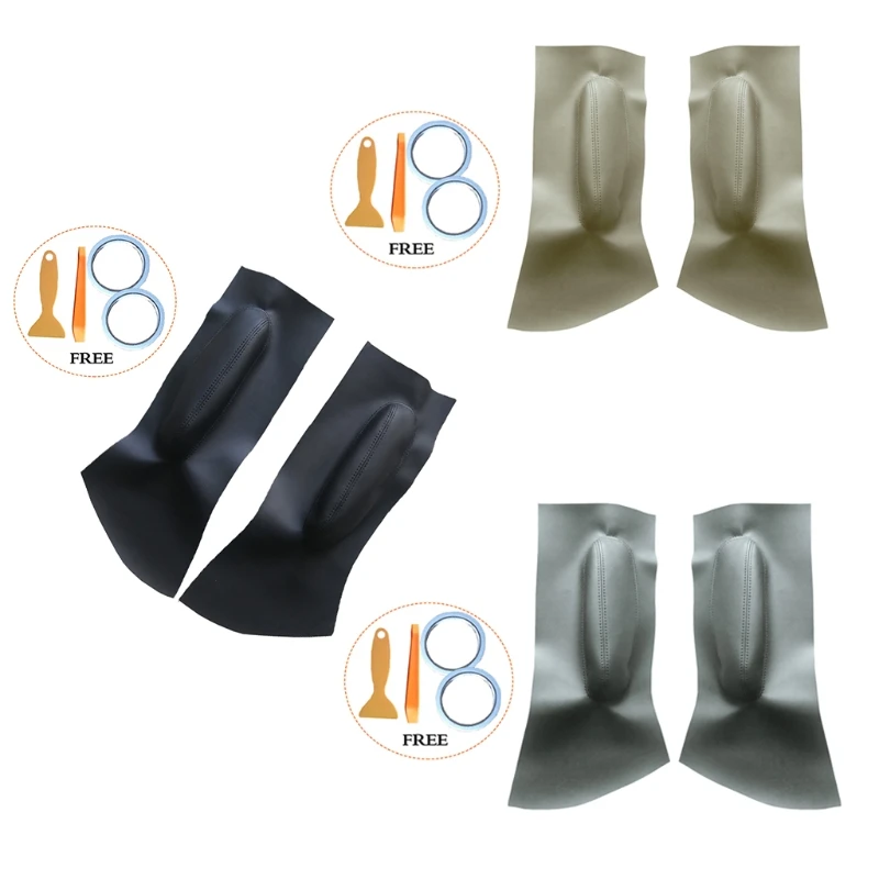 

2021 New 1Pair Insert Door Panel Armrest Cover Microfiber Leather for V-W Beetle 98-10