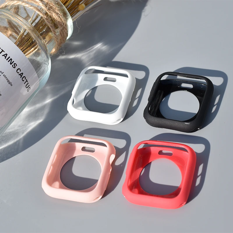 14 цветов ТПУ чехол протектор для apple watch 5/4 40 мм 44 рамка Бампер iWatch serie 3/2/1 corres 42 38