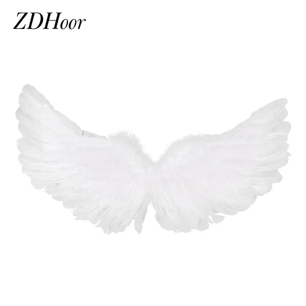 US STOCK Adult Kids Feather Angel Wings Dance Party Cosplay Stage Show Masquerade Carnival Holiday Fancy Dress Costume