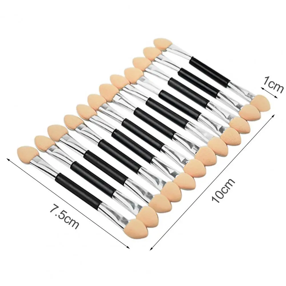 

50% Hot Sale 12Pcs Makeup Double-end Eye Shadow Eyeliner Brush Sponge Applicator Tool Sponge Cosmetic Brush