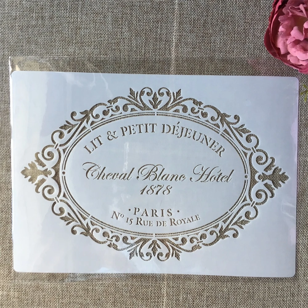 4 шт. A4 29 см зеркало Винтаж автомобиль слова сделай сам наслоения Трафареты