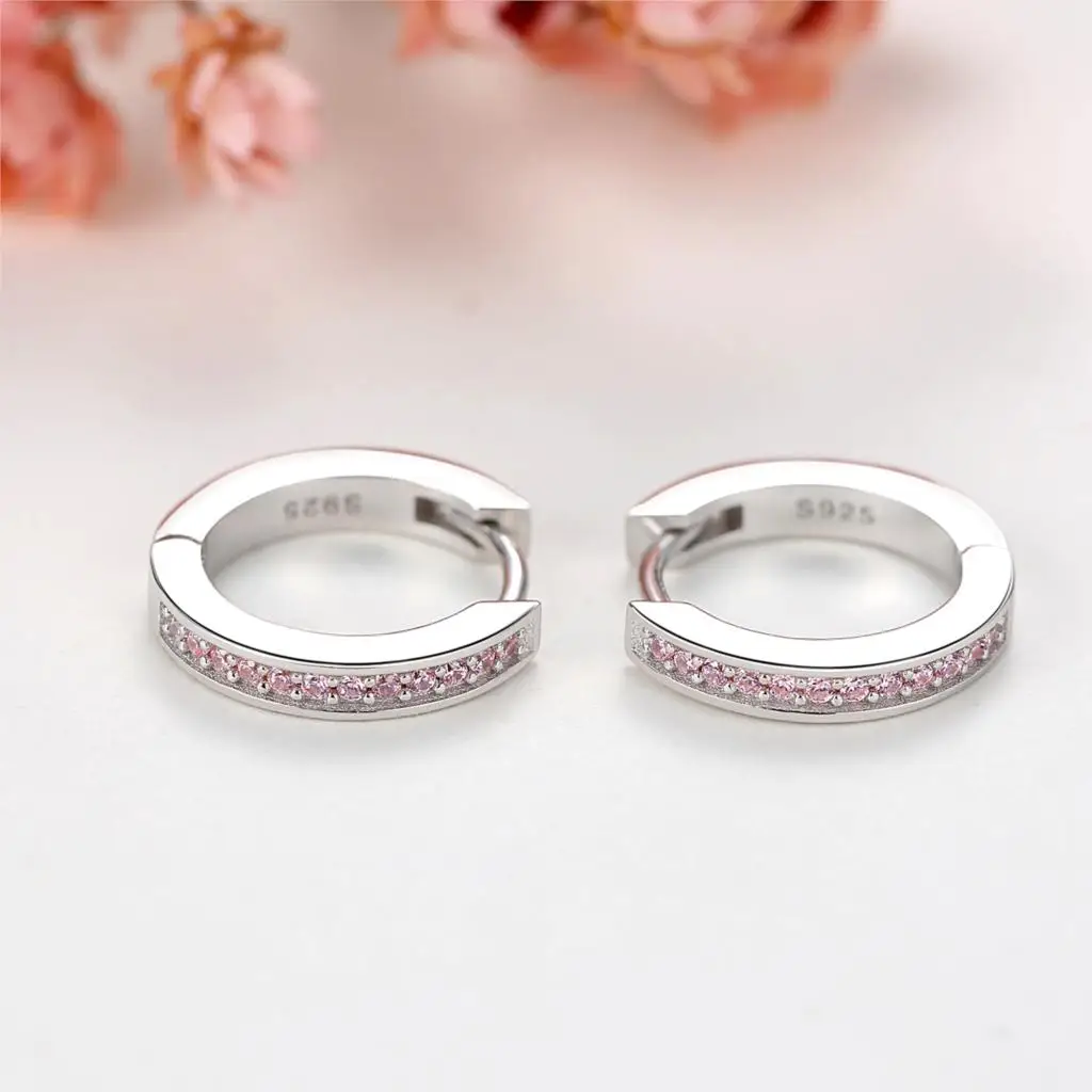 TONGZHE 100% Стерлинговое Серебро 925 пробы простой белый золотой цвет розовый CZ