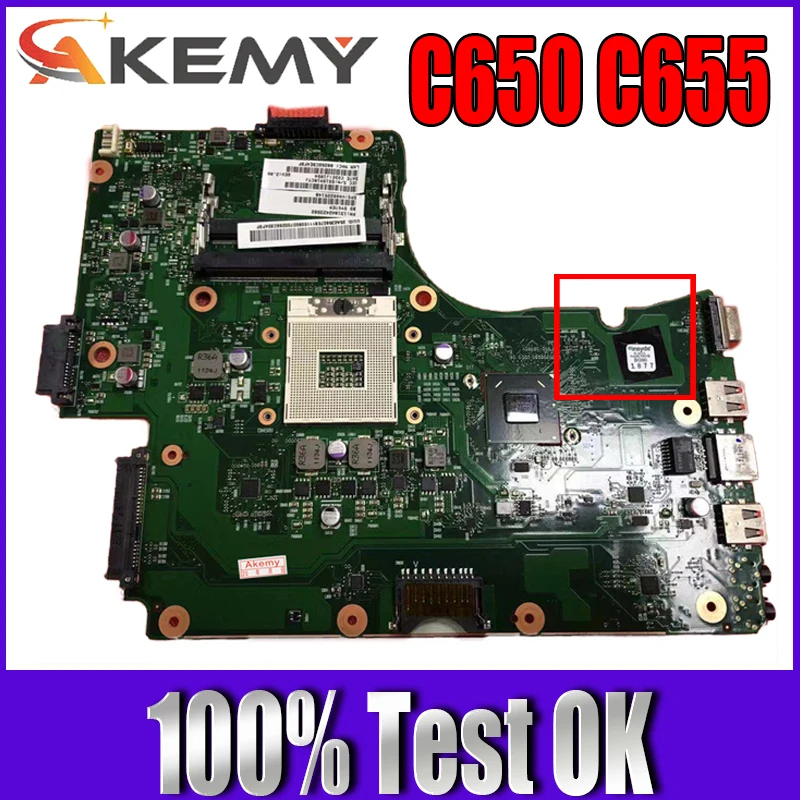 

For TOSHIBA Satellite C650 C655 MN10R-6050A2423501-MB-A02 V000225140 HM65 PGA 989 notebook motherboard Mainboard full test 100%