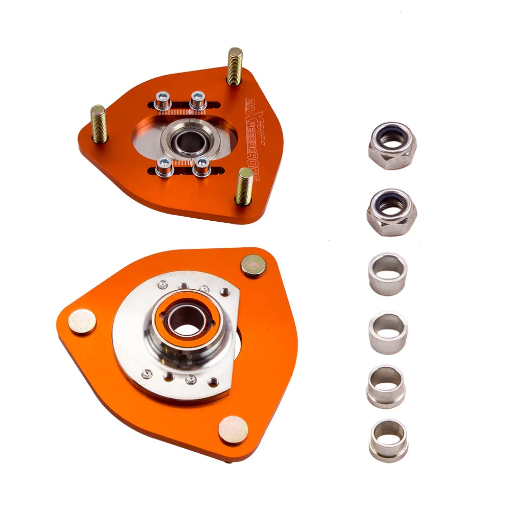 

1 pair Front Coilover Camber Plates Shock Top Mount for Nissan S13 180SX 200SX 240SX Kit Pillow Ball