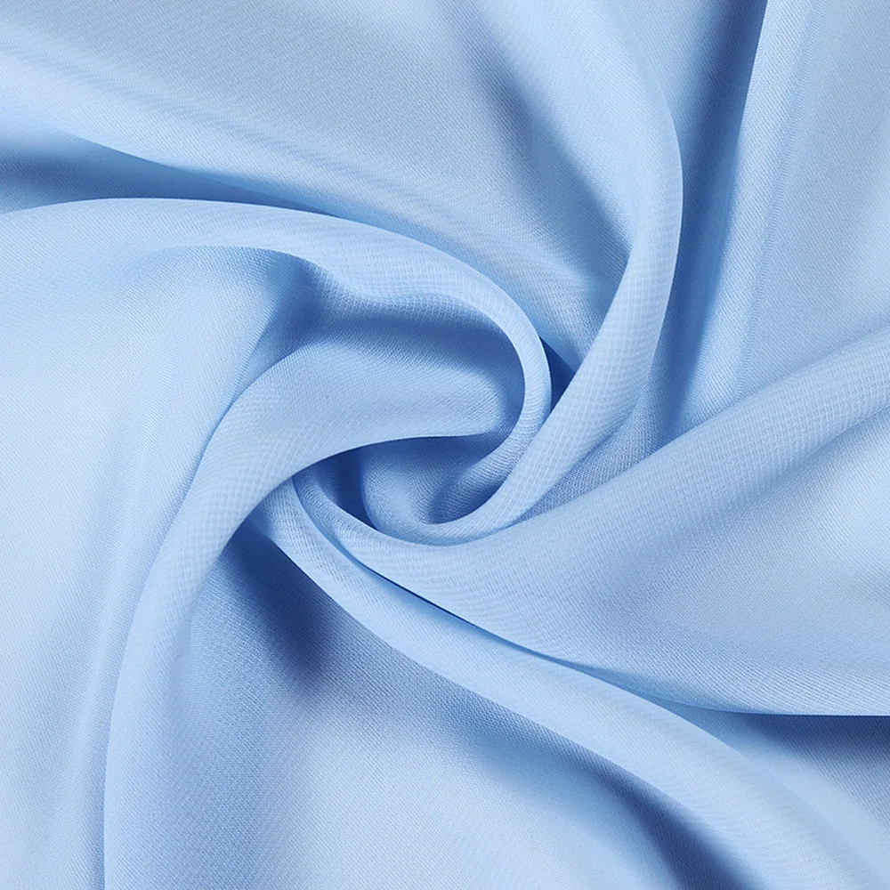 Шифоновая однотонная ткань 100D высокой плотности 100% полиэстер несколько цветов