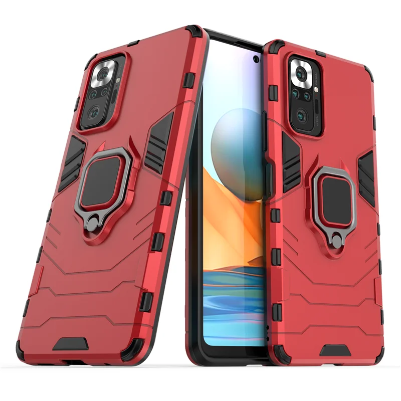 For Xiaomi Redmi Note 10 Pro Cover Case For Redmi Note 10 Pro Capas Back Ring Stand Magnetic Cover For Redmi Note 10 Pro Fundas