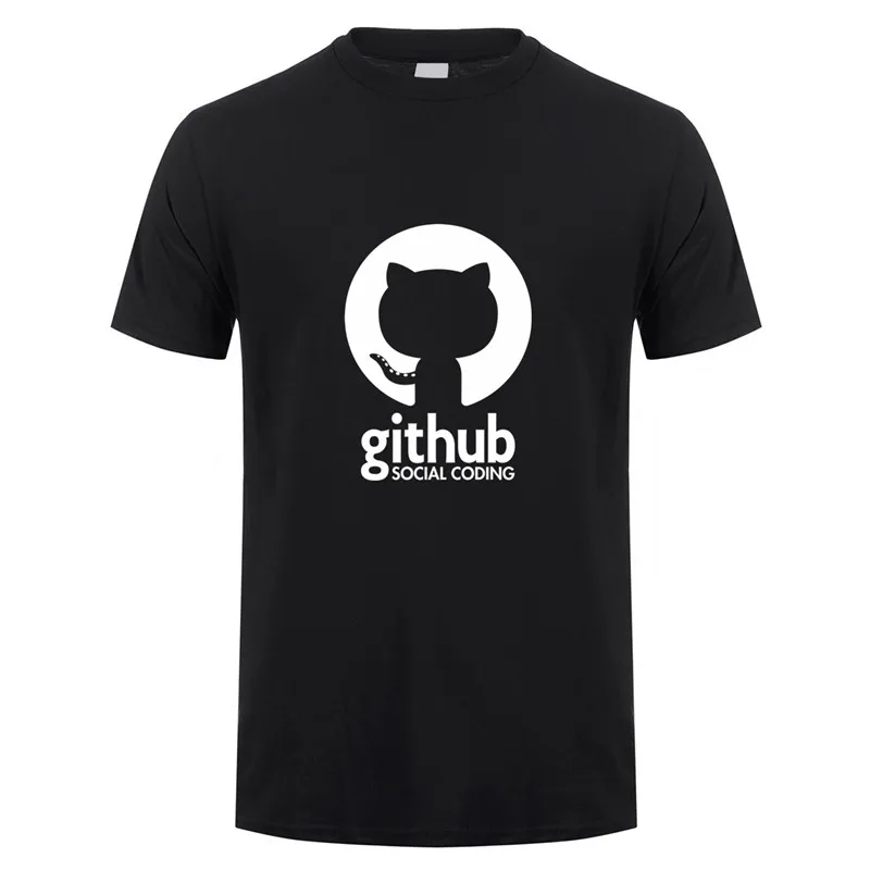 Футболка Github мужская летняя с коротким рукавом хлопковая программируемая