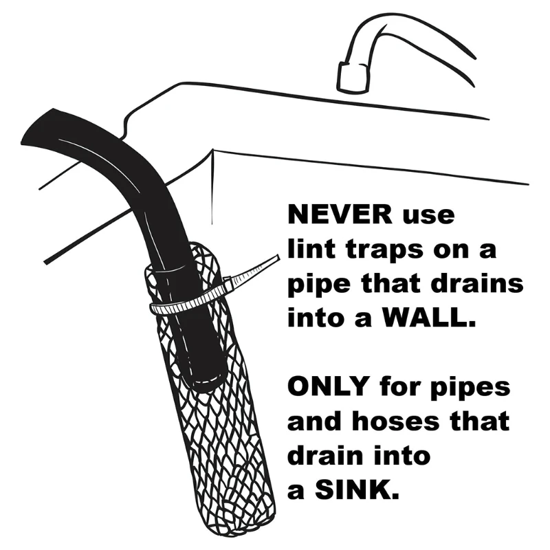 

24/36/50 Sets Stainless Steel Washing Machine Lint Snare Traps Washer Hose with Cable Ties