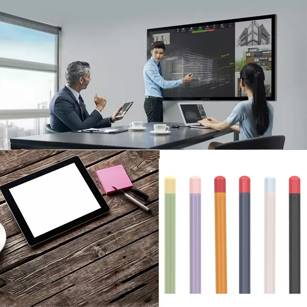 

Suitable For Apple Pencil 2 Writing Pen Color Contrast Silicone Protective Cover Anti Slip And Anti Drop Pen Cover