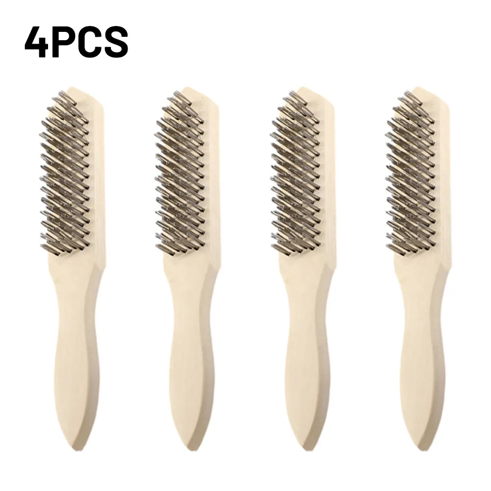 

270mm Wire Brush 4pcs Brush Derusting For Metal Polishing Vajra Bodhi Scratch