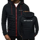Новинка 2021, мужская хлопковая Повседневная куртка с принтом и логотипом SpaceX Space X, зимняя модная спортивная одежда, куртка