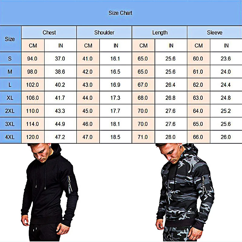 

Men's Camouflage Military Style Hooded Sweater Hoodie And Guard Pants Trousers Two-Piece Men's Casual Sports Suit Set