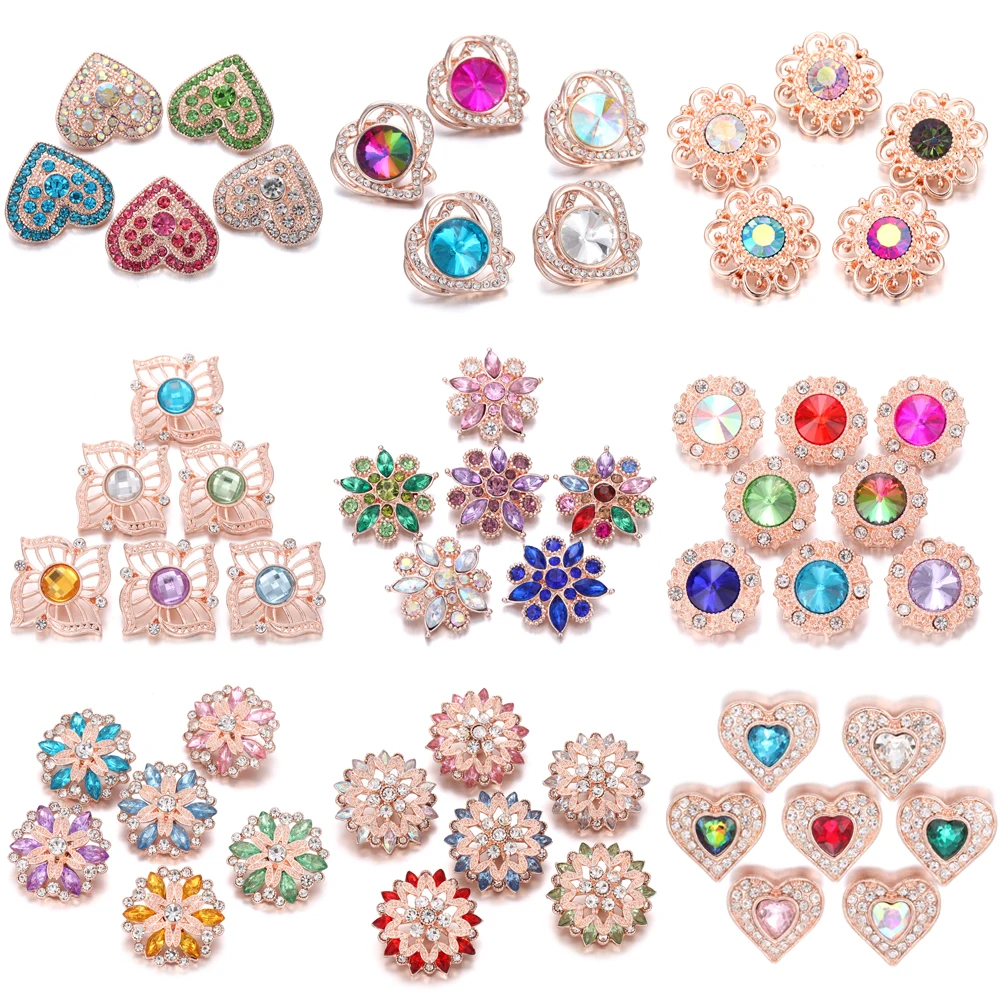6 шт./лот новейшие ювелирные изделия из розового золота кристаллы цветы любовь