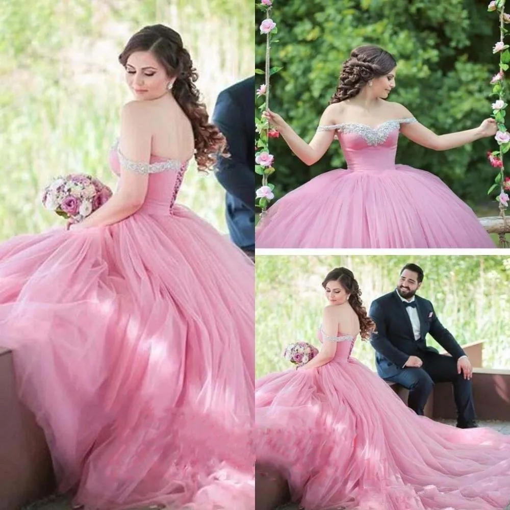 2020 розовые платья Quinceanera сексуальные с открытыми плечами Элегантные Формальные