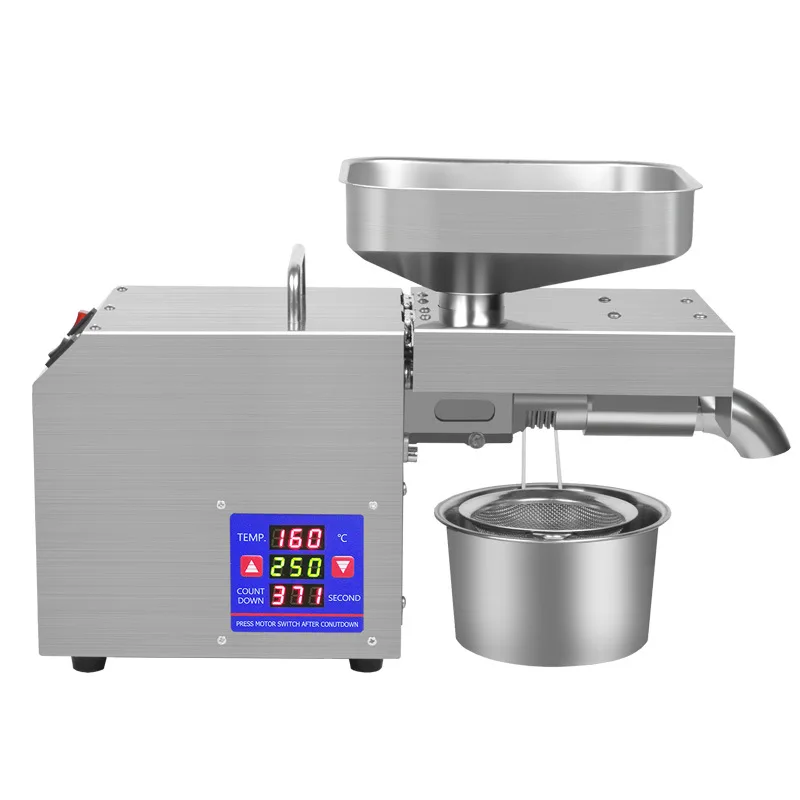 

Small Home-Use Oil Press Intelligent Temperature Control Stainless Steel Kitchen Appliances Edible Oil 220V/110V