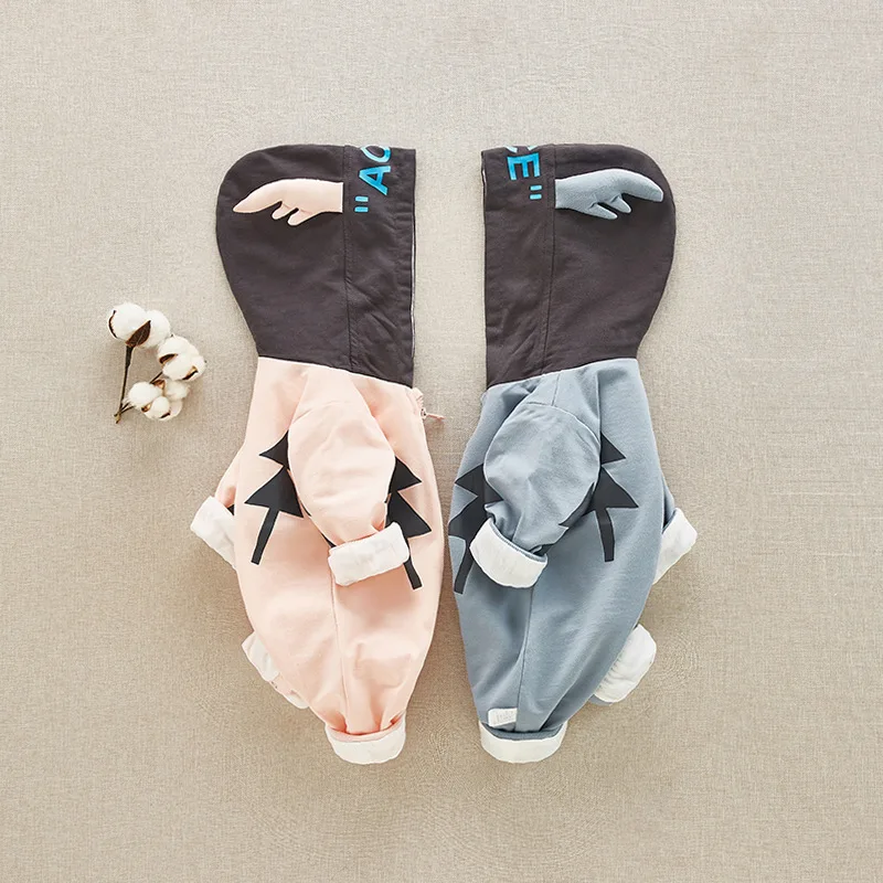 Хлопковый комбинезон для новорожденных мальчиков и девочек детские осенние