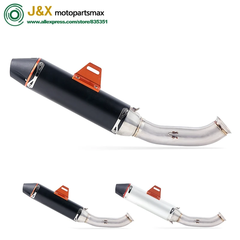 

Motorcycle Full Exhaust Escape Muffler System Slip On For KTM DUKE 200 250 RC 390 RC390 2017 2018 Middle Link Pipe