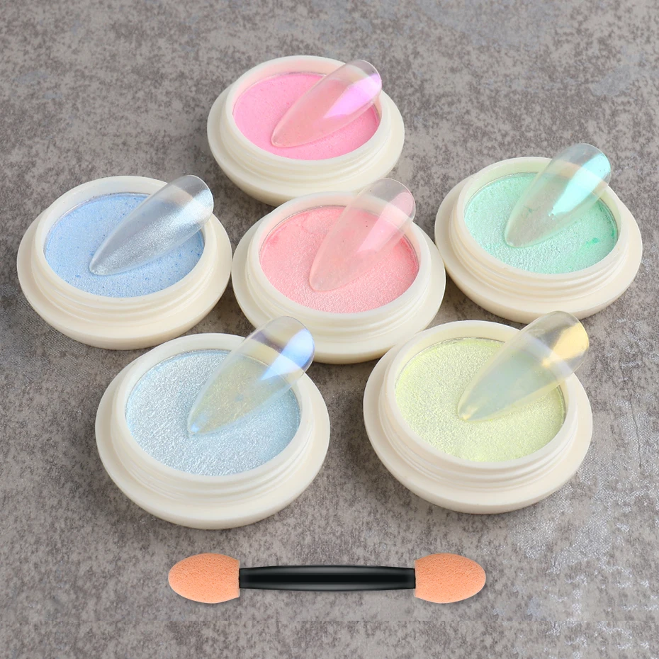 

1pcs Aurora Glitter Mirror Nail Powder Mermaid Pearl Shell Pigment Powder Shimmer Nail Polish Chrome Dust Decorations JISS01-06