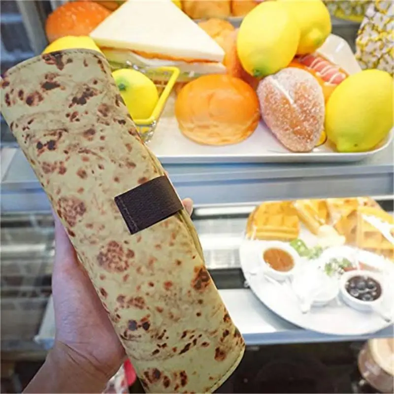 Gift Office Burrito Roll Large Capacity Pencil Case Cute Student School Funny Stationery Accessory Storage Artificial PU Wrap | Дом и сад