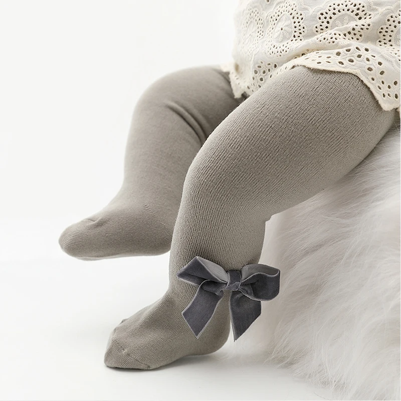 Зимние Колготки для маленьких девочек Сезон осень Теплые плотные бархатные