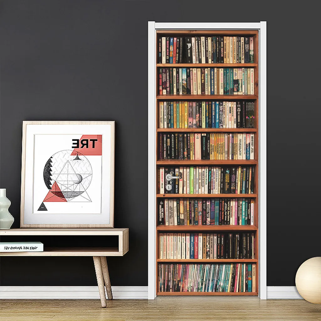 Современные художественные украшения ПВХ двери стикер росписи 3d декор винтажная