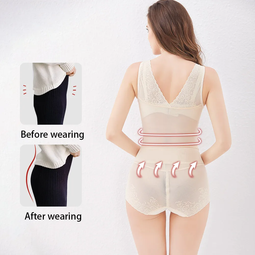 Рубашка с открытой грудью Body Shaper Для женщин животик Управление Корректирующее