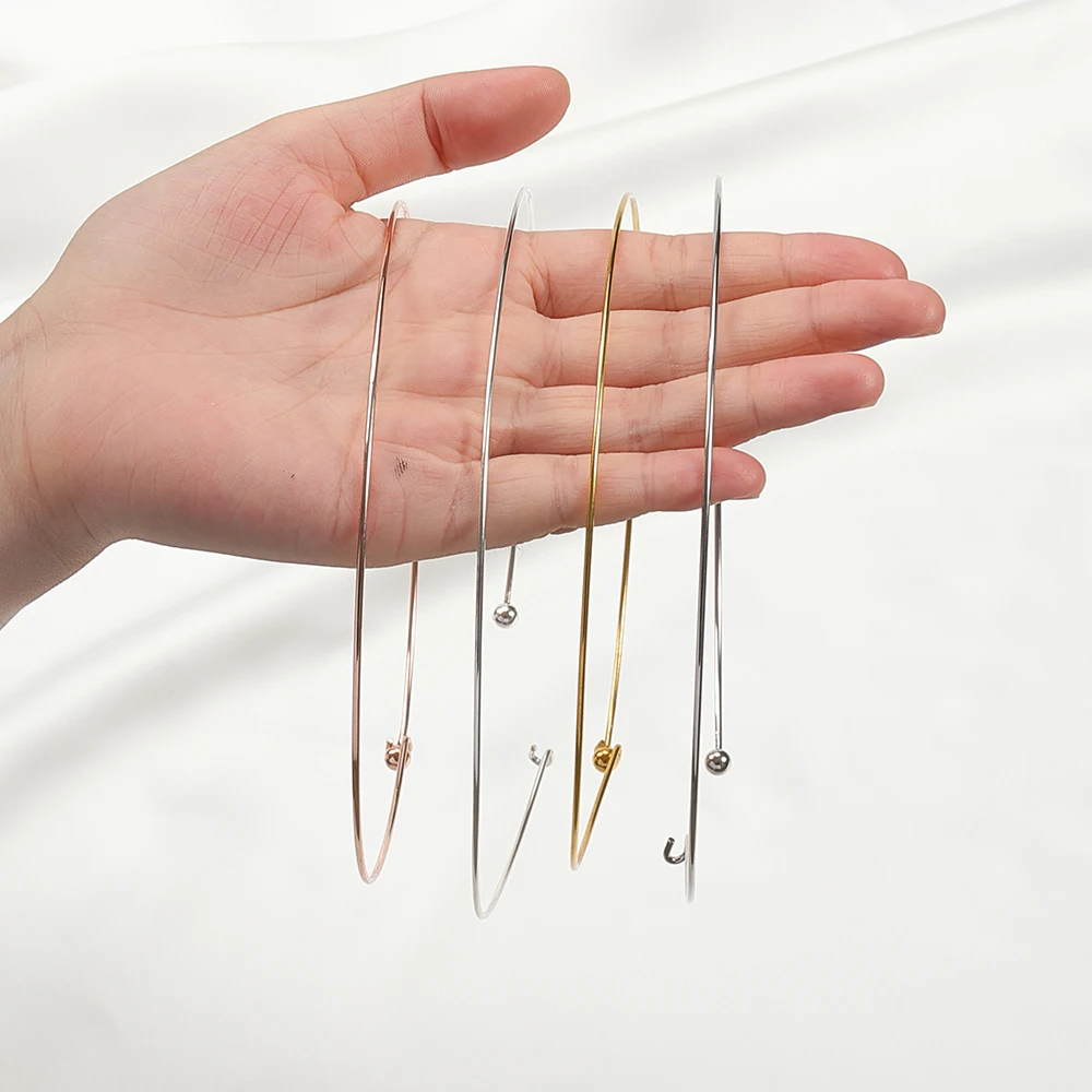 5 шт. медный провод обруч регулируемые ожерелья ободок с легкой застежкой для DIY