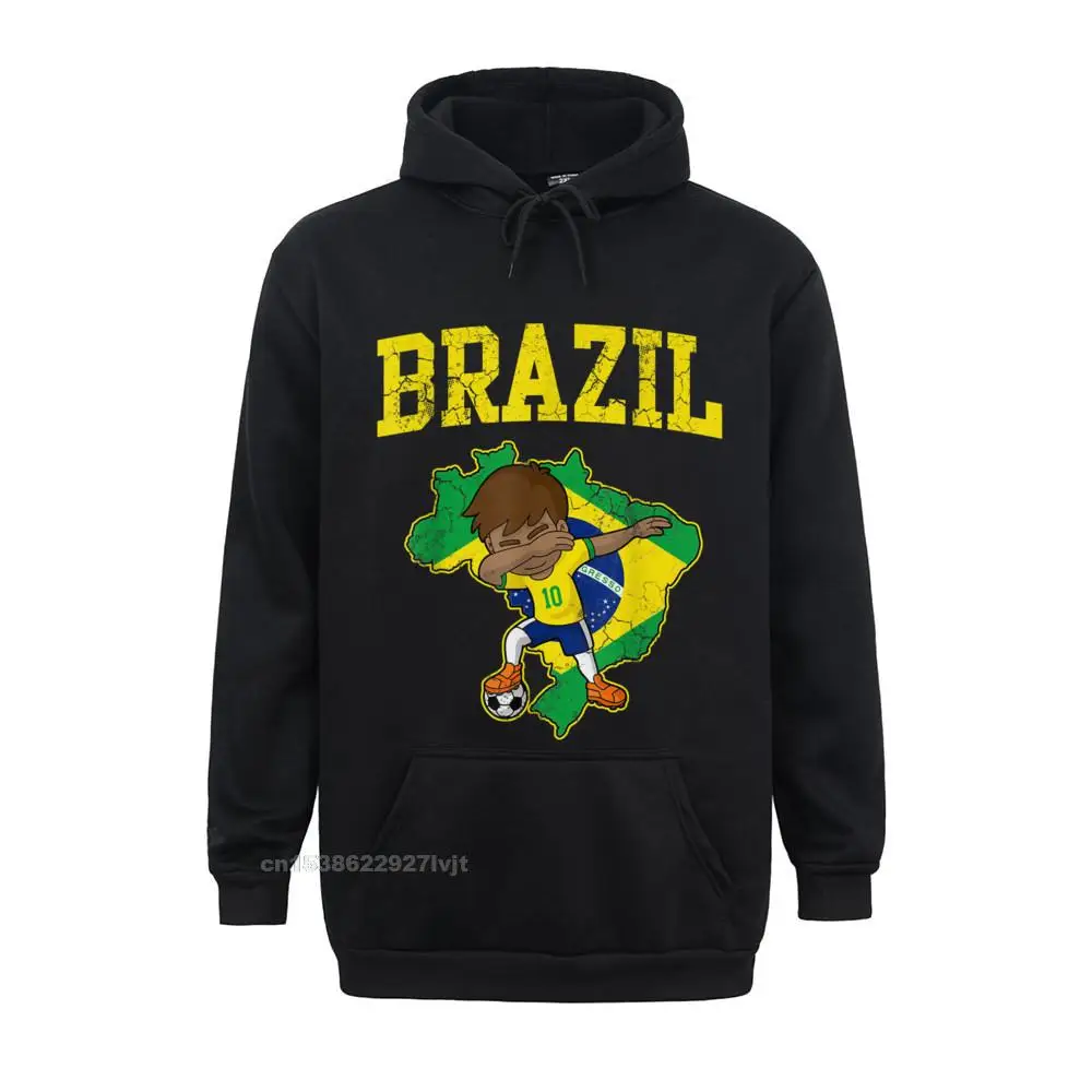 Brazi Soccer Boy Hoodie Brazilian Footbal Dabbing Kid Streetwear Personalized Funny Men's Tops Shirts Personalized Cotton