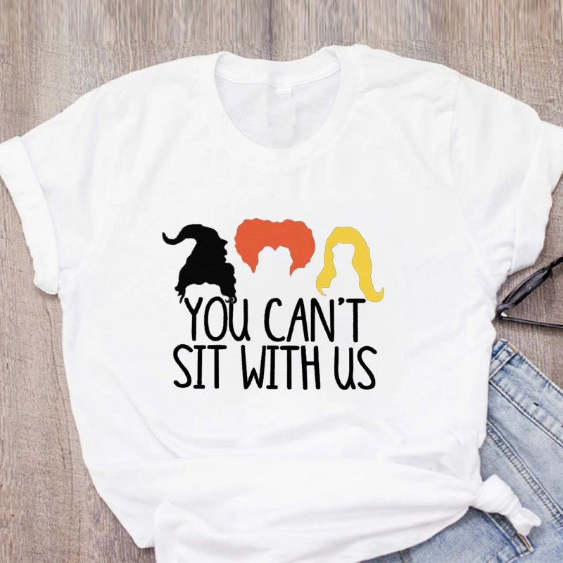 Забавная футболка с графическим принтом «You Can't Sit with Us», футболка с злодеем, женская футболка с надписью «Maleficent Evil queen», классные женские топы