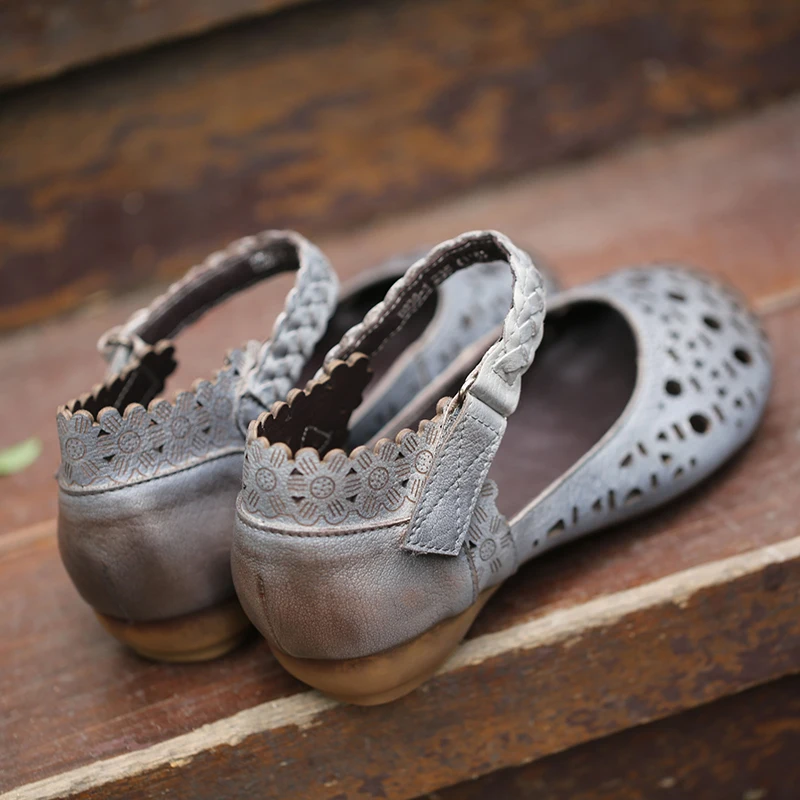 VALLU 2020 кожаные открытые сандалии туфли из воловьей кожи | Обувь