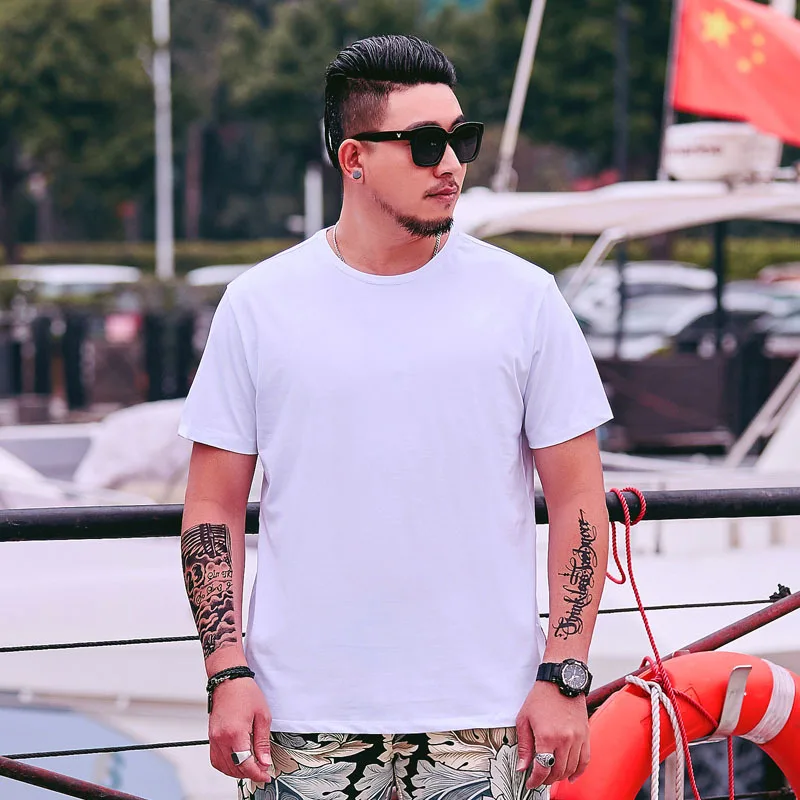 Футболка мужская повседневная свободного покроя модная Облегающая рубашка с