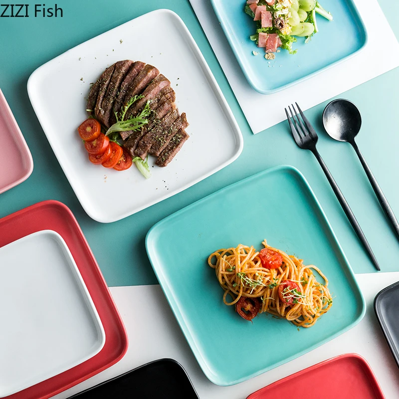 Керамическая тарелка для стейка в западном стиле тарелки из Китая домашняя