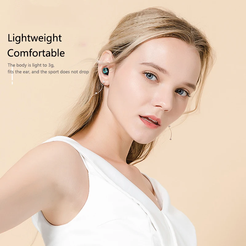 Bluetooth наушники бинауральные беспроводные спортивные 5D стерео водонепроницаемые