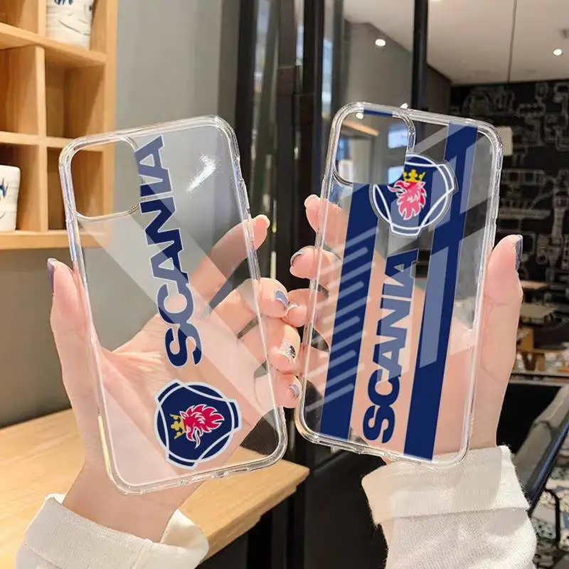 

Scanias Truck Phone Case Transparent Case For Iphone 6 6s 7 8 Plus XR X XS 11 12 Pro Max