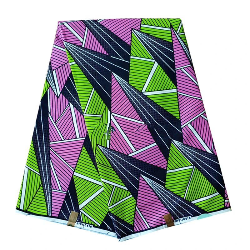 

Real Nigerian African Wax Dye Prints Cotton Fabric 100%Soft High Quality Ankara Women Dress Material For Sewing 6 Yards R-V 4-77