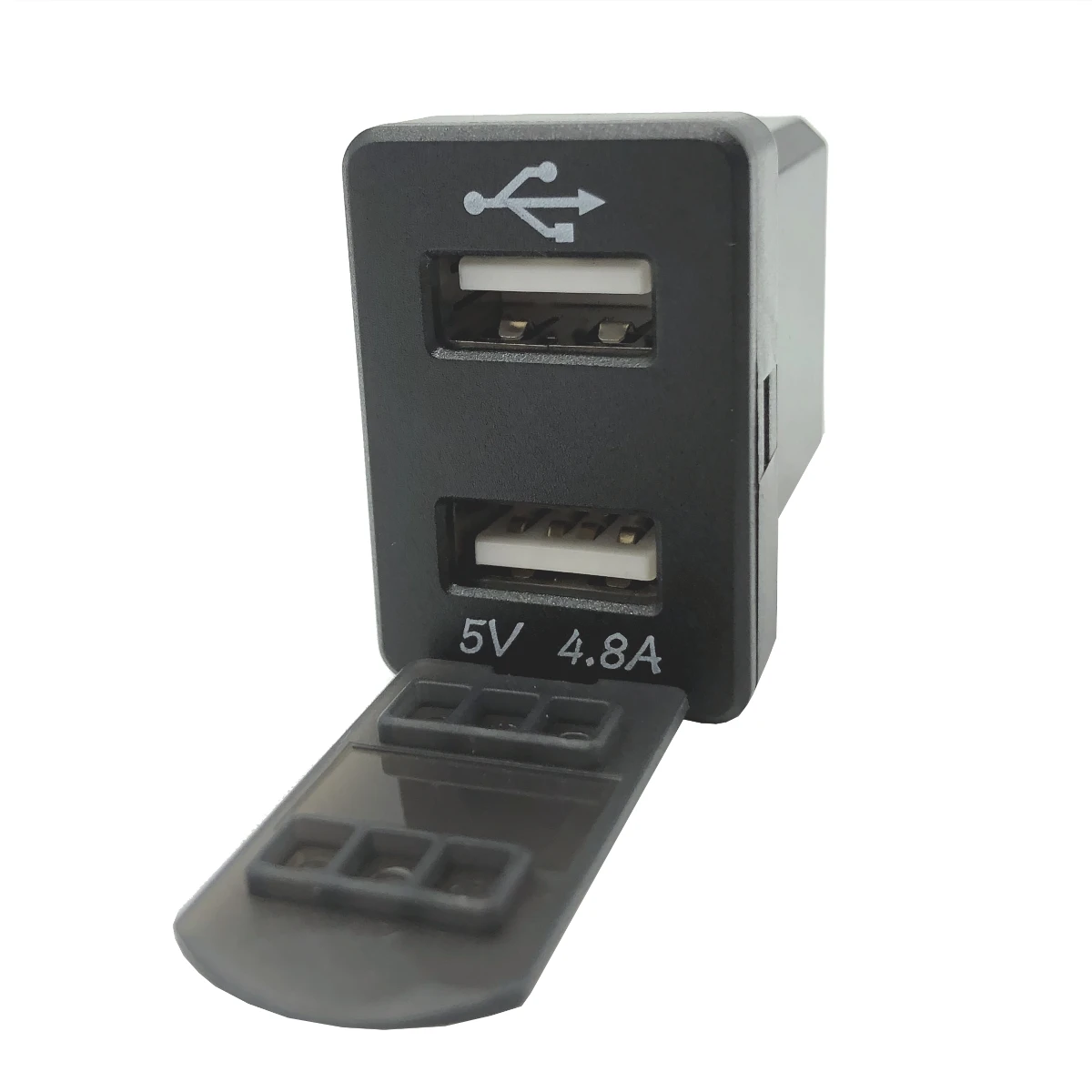 Автомобильное зарядное устройство с двумя USB-портами 4 8 А цифровой вольтметр