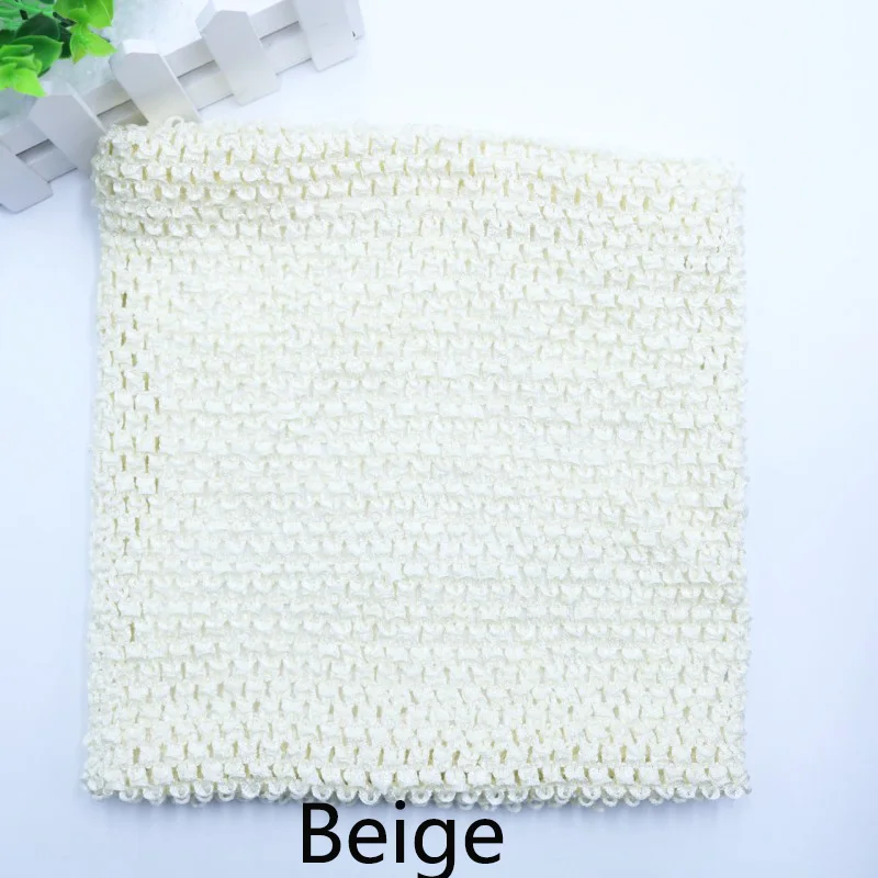 Beige 23x25cm 23x25 см, 10 дюймов, эластичная трикотажная юбка-пачка для вязания крючком на груди, топ-труба для самостоятельной сборки, платье с блестками, юбка, Рождественская фатиновая кружевная ткань - Цвет: Beige 23x25cm