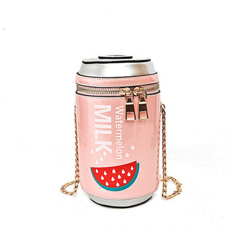 

Messenger Women Bag Creative Personality Funny Cola Bottle Shoulder Wild Chain Bag Soft Novelty PU Female Bag