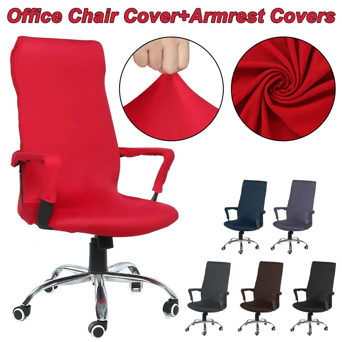 

Large Cover for Computer Chair Water Resistant Jacquard Office Chair Slipcover Elastic for Home Armchair 1PC sillas de oficina