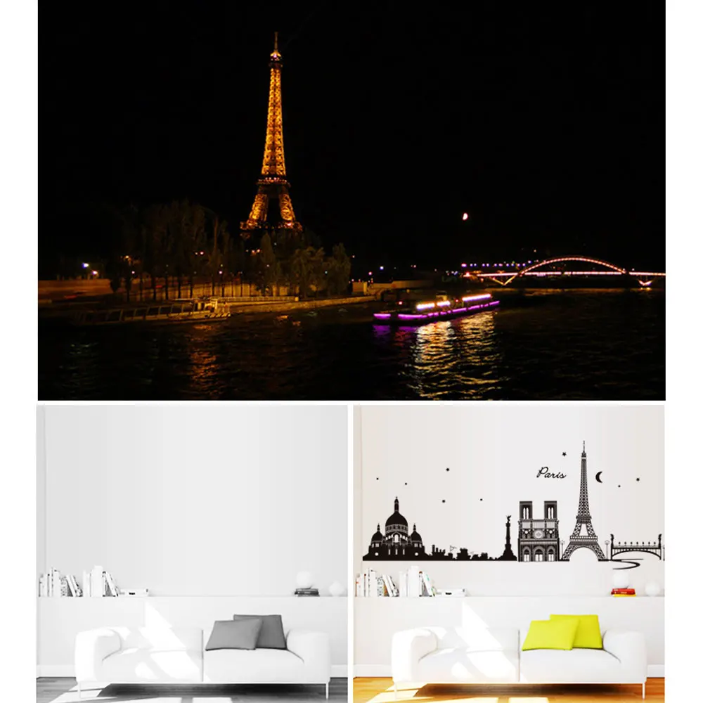 Париж детские наклейки на стену съемные для детской спальни гостиной|Наклейки