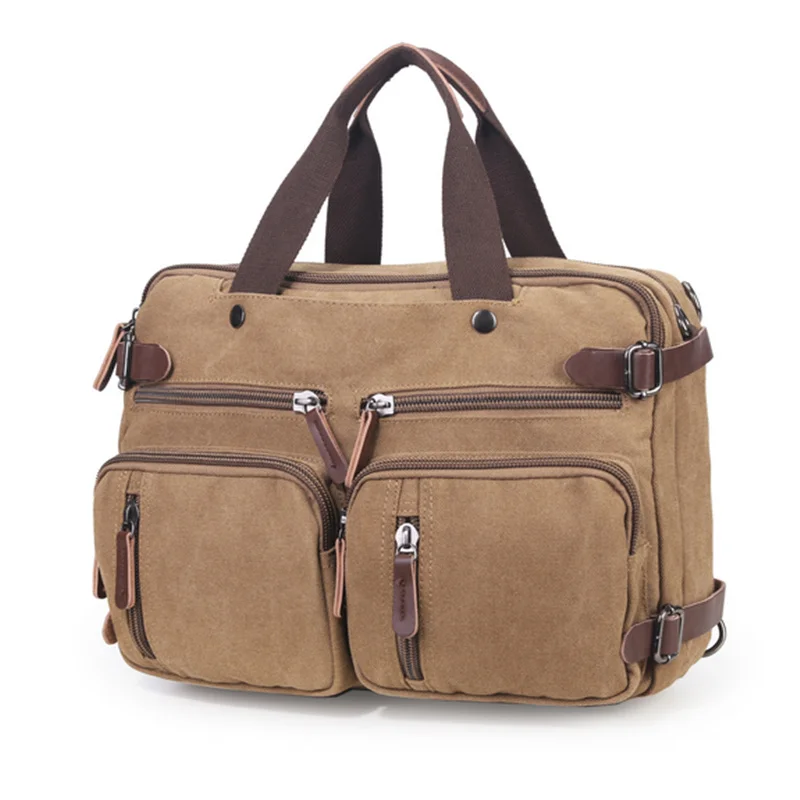 

Bags High Capacity Briefcase Handbag Canvas Laptop Bags Vintage Casual Travel Bag Male Shoulder Messenger Crossbody Bag