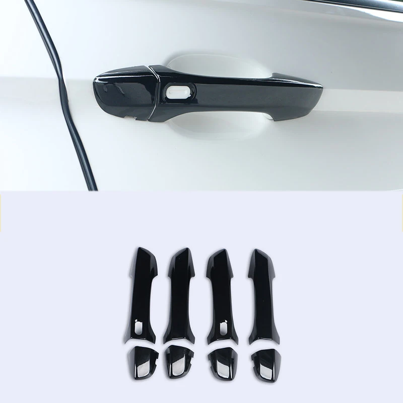 Хромированная наклейка из АБС пластика для дверных ручек клейкая на раму 8 шт.