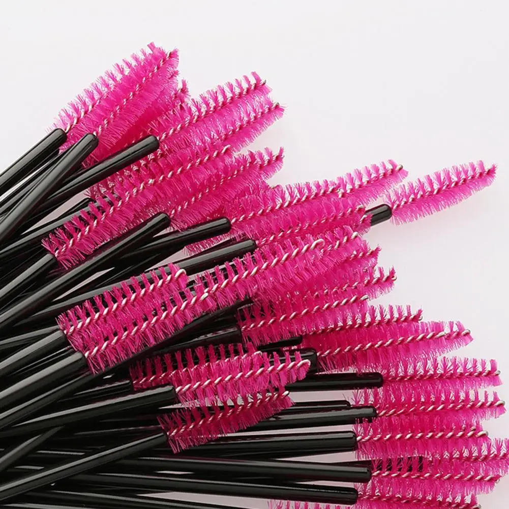 

50Pcs/Set Disposable Eyelash Brush Screw Style Fiber Professional Beauty Makeup Wands Tool for Female