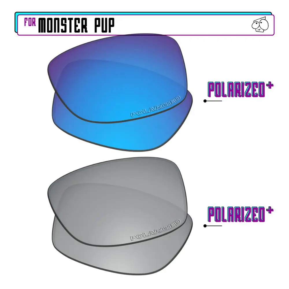 EZReplace Polarized Replacement Lenses for - Oakley Monster Pup Sunglasses - Sir P Plus-BluePPlus