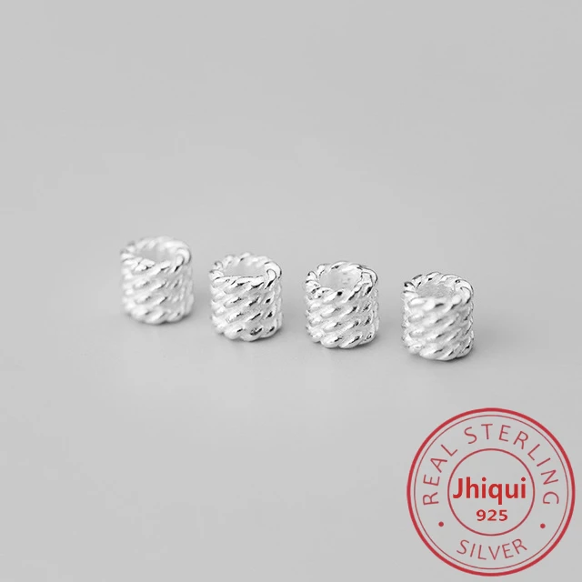 

6*5.8mm 925 Sterling Silver Spacer Beads Loose Beads Suit for Bracelet Necklace DIY Fine Jewelry Making